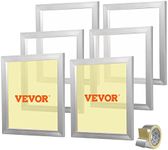 VEVOR Screen Printing Kit, 6 Pieces Aluminum Silk Screen Printing Frames, 18x20inch Silk Screen Printing Frame with 160 Count Mesh, High Tension Nylon Mesh and Sealing Tape for T-Shirts DIY Printing