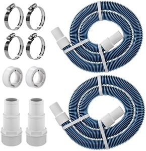 Kit de manguera de bomba de filtro de piscina de 1.5 pulgadas y 6 pies para piscinas sobre el suelo, skimmer de vacío de repuesto de manguera de 1 1/2 pulgadas y accesorios de adaptador de manguera de