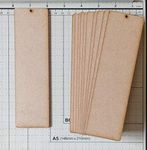 SIDDHANT Arts SACO 010(007) Rectangle Bookmark(11pcs) Plain MDF Blanks Cutouts for DIY, Artwork, Decoupage, Mix Media. Scrapbook, Craft etc.