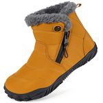 KVbabby Barefoot Boots Kids Girl Winter Warm Snow Booties Comfortable Anti-Slip Winter Boot, Yellow A, 36 EU