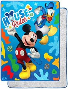 Northwest Mickey Mouse Buddies Rule Oversized Silk Touch Sherpa Throw Blanket, 60" x 80"