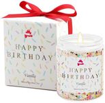 Happy Birthday Candle - Birthday Gifts for Women, Best Friend Birthday Gifts Ideas, Natural Soy Wax Vanilla Scented Candles