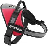 PLUTUS PET No Pull Service Dog Vest Harness for Small Breed Dogs,Soft Padded Dog Harness Adjustable with Handle & Reflective Material for Easy Control & Safety (Red,S)