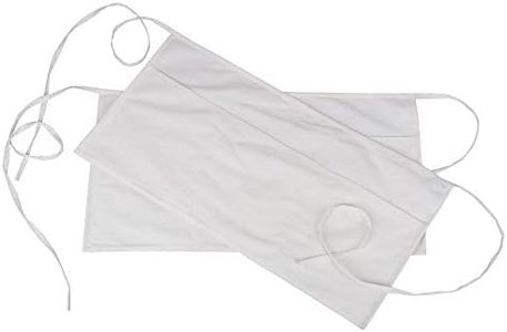 RAJRANG Set di 2 grembiuli a vita bianca per ragazze ragazzi uomo donna hotel bar ristorante cucina chef cameriere cuochi mezzo grembiule morbido cotone corto
