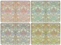 The Leonardo Collection Hyacinth Table Place Mats Set of 4 | Non Slip Washable Table Mats For Dining | Designed By William Morris | Set of 4 Printed Designer Placemats