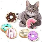 6 Pack Donut Cat Catnip Toys Kitten