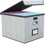 File Organiser，Foldable with Lid Document Box，Document Organizer ， Decorative Document Storage Bins for Office/Home/School