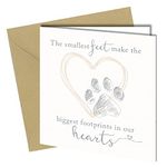 Sympathy Card for Pet Dog Cat Bereavement Condolence Sorry For Loss Death of pet dog cat The Smallest Feet#73