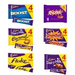 Cadbury Crunchie Chocolates Appreciation Gift Bundle | Boost Bar 4 x 40g | Milk Caramel 4 x 37g | Flake 4 x 20g | Picnic 4 x 38g | Crunchie 4 x 32g | Dairy Milk 4 x 36g | Great Birthday Present Idea