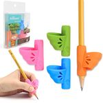 Firesara Left-Handed Pencil Grips, Original Butterfly Pencil Holder Correction Writing Aid Grip for Kids Handwriting Special Needs Preschoolers Children Adult Lefties (4PCS)