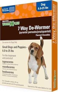 Sentry Worm X Plus 7 Way DeWormer Small Dogs (6 Count), Pack of 3