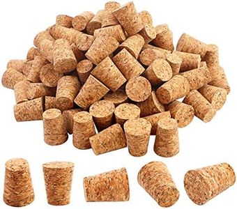 Owevvin 100 Pieces #7 Tapered Cork Plugs, Premium Blank Wine Corks Wine Stoppers Replacement Corks, 0.8 x 0.6 x 1 Inch