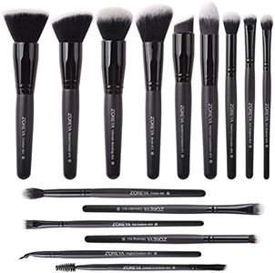 Makeup Brushes Zoreya Makeup Brush Set Premium Foundation Brush Kabuki Brush With Soft and Cruelty-Free Synthetic,for Cosmetics Foundation Concealers Powder Blush Blending Face Eye Shadows Brush Sets