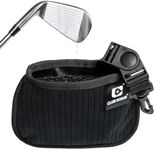 Club Scrub Mini, Golf Club and Golf Ball Cleaning Bag, Waterproof Clean Face Technology Liner, Detachable Clip, Machine Washable, Cleans Club Grooves, Dry Exterior (Black)