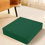 MeMoreCool Square Floor Pillow Seating for Adults Kids, Large Meditation Cushion Floor Pillow with Thick Foam, Washable Big Pillow Seat Floor Cushion for Sitting Yoga, 24" Green