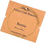 JoycuFF Bestie Gold Morse Code Brac