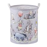 Winnie Storage Basket, Nursery Large Hamper Canvas Laundry Basket Foldable With Waterproof Pe Coating,For Kids Boys And Girls, Bathroom, Bedroom, Clothes,Toy Bin