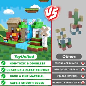 ToyUnited Magnetic Building Blocks Set, 100 Pieces – Educational Toy