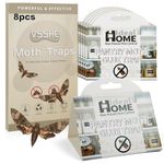 vsshe Premium Pantry Moth Traps 8PCS, Pheromone Traps, Non-Toxic Odourless Pheromone Pads, Sticky Glue Trap, for Food and Cupboard Moths in Your Kitchen