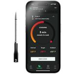 Chef iQ Smart Thermometer Add-on No. 2, Bluetooth/WiFi Enabled, Allows Monitoring of Two Foods at Once, for Grill, Oven, Smoker, Air Fryer, Stove, Must Be Used with Hub (Sold Separately)