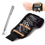 Magnetic Wristband Tool Belt for Men - Super Strong 15-Magnet Wrist Holder, Perfect for Holding Screws, Nails, Drill Bits - Great DIY Gadget & Unique Gift Idea