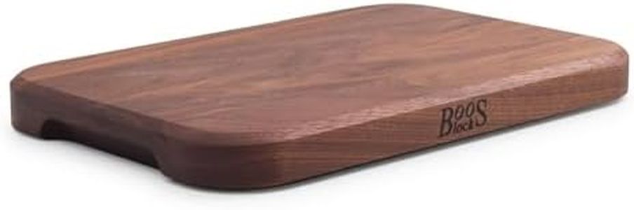 Boos Block Chop-N-Serve - All Purpose Chopping Block - Large Wooden Serving Board - Walnut Chopping Board - Safe for Food Preparation - 12 x 8 x 1 Inches