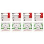 RADIUS Peppermint Dental Floss 55 Yards Vegan & Non-Toxic Oral Care Boost & Designed to Help Fight Plaque Clear - Pack of 4