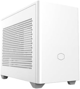 Cooler Master NR200 White Mini-ITX PC Case, 330mm Horizontal Triple-Slot Mount GPU, 240mm|280mm AIO, SFX PSU 130mm, Compatible RX 7900 XTX|4080 Super, Vented Panels, DIY