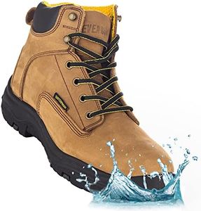 EVERBOOTS ULTRA DRY Men's Waterproof Hiking Work Boots, Lightweight Ultility Leather Shoes, Water Proof Tactical Military Outdoor Ankle Mens Boot for Construction, Roofing, Hunting, Winter Trails,