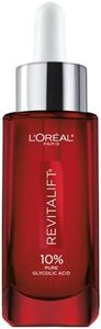 L'Oreal Paris Skincare 10% Pure Glycolic Acid Serum for Face from Revitalift Derm Intensives, Dark Spot Corrector, Even Tone, Reduce Wrinkles, Glycolic Acid Peel, Exfoliator With Aloe, Hydrates, 1 Oz