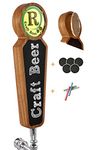 TESLYAR Large Wooden Chalkboard Tap Handles Kegerator Bar Restaurant Brewery Craft Beer Tap Handle Label Display All Beer-Lovers Light