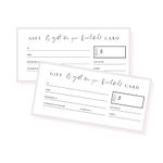 Blank Gift Certificates | 30 Pack | 3.75 x 8.25" inch Size Gift Card | Small Business Gift Certificate, Fill In Gift Certificate, Voucher, Coupon | Black & White Design