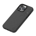 Aulumu A15 Vegan Leather for iPhone 15 Pro Magnetic Case [Unique Cooling Window] - Compatible with MagSafe [Metal Individual Buttons] - Black