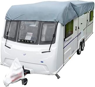 UK Custom Covers CTC788GREY Caravan Top Roof Cover Waterproof Heavy Duty Grey - Sizes 14-17ft