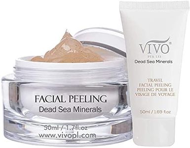 Vivo Per Lei Facial Peeling Gel - Contains Dead Sea Minerals and Nut Shell Powder - Gentle Face Exfoliator Scrub and Blackhead Remover - Peel Your Skin to a Fresher You - 3.4 Fl. Oz.