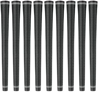 Karma Revolution Black Midsize Golf Grips for Men (9 Pack), +1/32" Oversized