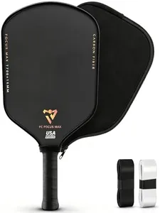 Pickleball Paddles, Carbon Fiber Pickleball Paddle with Matte Surface Pickleball Set T700 16MM Pickle Ball Racket 10% Larger Sweet Spot Focus Series