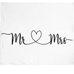 Ethisa Mr and Mrs Throw Blanket - 80x60in - Soft, Shareable Wedding Gift for Couples - Unique Groom and Bride to Be Luxury Just Married and His and Her Honeymoon Gift for Newlyweds