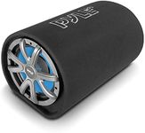 Pyle 8-Inch Carpeted Subwoofer Tube Speaker - 400 Watt High Powered Car Audio Sound Component Speaker Enclosure System w/ 2” Aluminum Voice Coil, 4 Ohm, 30Hz-700kHz Frequency - Pyle PLTB8,Black