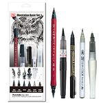 Kuretake ZIG Inktober Special Set, ILLUSTRATION BASIC SET 3 for Manga Drawing, Lettering and Calligraphy, Professional Artist Quality, Made in Japan