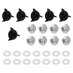 Micro Traders 2 Sets of Motorcycle Helmet Screws Fixing Screws Helmet Accessories Plastic Metal for Motorcycle Off-Road Vehicles Black Silver