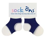 Sock Ons Clever Little Things That Keep Baby Navy Blue - 0-6 Months