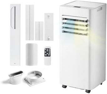 Aoxun Portable Air Conditioner with Heat, 10020 BTU Air Conditioner Cools up to 450 Sq.ft, 4-IN-1 Portable AC with Cooling,Heating,Dehumidifier,Fan, Remote Control, Window Kit Included, Milk White