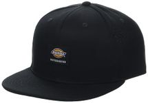 Dickies Men's Skateboarding Flat Bill Cap, Black, One Size