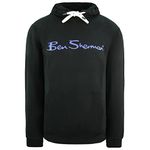 Ben Sherman Large Logo Hoody Mens Pullover Jumper 0065213 Black