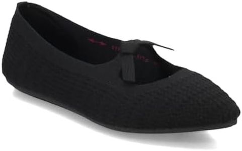 Skechers Women's Cleo Point-Nostalgic Days Ballet Flat, Black, 5.5