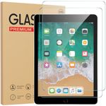 Gerutek [2 Pack Screen Protector for iPad 9.7 inch, iPad Air1,iPad Air 2,iPad Pro 9.7 Tempered Glass Film [Ultra Clear] [Anti Scratch] screen protector glass for iPad 6th/ iPad 5th Generation