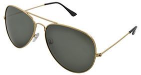 Versario Italy Unisex Aviator Sunglasses Green Lens