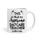 Misaavi This is What an Awesome Daycare Teacher Looks Like, Choose Your Favorite from List, Best Coffee Mug Gift Idea 11oz/325ml Ceramic Coffee/Tea/Milk Mug. (Daycare Teacher)