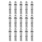 DTGN M8 x 60 Expansion Bolts - 25Pack- Good for Concrete Dry Brick Block Walls - 304 Stainless Steel - Silver